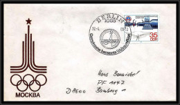 68068 Interkosmos 22/4/1980 Jeux Olympiques (olympic Games) Moscow Allemagne Germany DDR Espace Space Lettre Cover - Europe