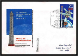 68063 10 Jahrestag Geophysikalishe Rakete Vertikal 1 18/11/1980 Allemagne Germany DDR Espace Space Lettre Cover - Europe