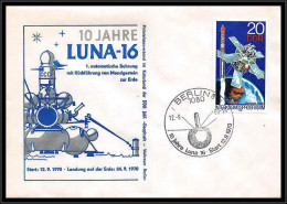 68057 10 Jahre Luna 16 Berlin 12/9/1980 Allemagne Germany DDR Espace Space Lettre Cover - Europa