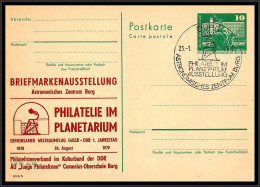 68025 Planetarium 26/3/1979 Burg Allemagne Germany DDR Espace Space Entier Stationery - Europa