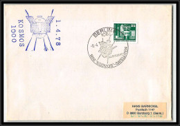 67983 1000 Kosmos Satelliten Satellites 3/4/1978 Allemagne Germany DDR Espace Space Lettre Cover - Europa
