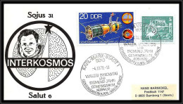 67988 Sojus 31 Soyuz Salut 6 24/9/1978 Allemagne Germany DDR Espace Space Lettre Cover - Europe
