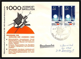 67980 1000 Kosmos Satelliten Satellites 3/4/1978 Allemagne Germany DDR Espace Space Lettre Cover - Europa