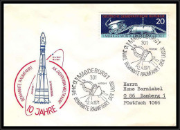 67906 N°1349 Lunochod 1 Gagarin Gagarine 10 Jahre Bemannte Raumfahrt Magdeburg 12/4/1971 Allemagne Germany DDR Espace - Europa