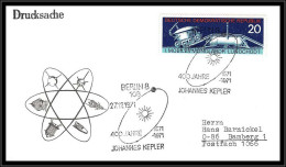 67884 N°1349 LUNOCHOD 1 400 Geburtstag Kepler Berlin Treptow 27/12//197 Allemagne Germany DDR Espace Space Lettre Cover - Europe