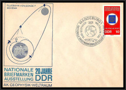 67866 Sonde 7 20 Jahre Ddr Magdeburg Geophysik 1/11/1969 Allemagne Germany DDR Espace Space Lettre Cover - Europa
