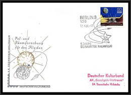 67820 N°864 LUNA 9 Gagarin Gagarine 12/4/1966 Allemagne Neubrandenburg Germany DDR Espace Space Lettre Cover - Europa