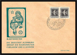 67805 Leonov Belyaev Voskhod 2 1/10/1965 Altenburg Berlin Germany DDR Espace Space Lettre Cover - Europe