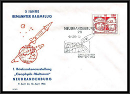 67819 Leonov Belyaev Gagarin Gagarine 9/4/1966 Allemagne Neubrandenburg Germany DDR Espace Space Lettre Cover - Europe