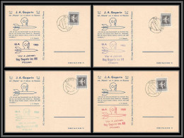67785 Lot 4 Couleurs Gagarin Gagarine Wostok Vostok 12/4/1965 Plauen Allemagne Germany DDR Espace Space Lettre Cover - Europa