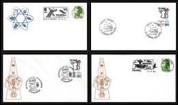 67704 Esa Columbus Nice Cap De Croix 23/12/1987 France Espace Space Lot 4 Lettre Cover - Europa