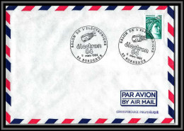 67669 Electron 84 Salon De Lélectronique Bordeaux 8/3/1984 Sabine 20c France Espace Space Lettre Cover - Europa