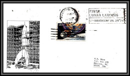 68881 Lunar Landing 5th Anniversary 1974 Décorée Tintin Objectif Lune Espace Space Lettre Cover - Etats-Unis
