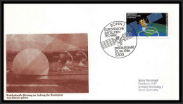 68874 Satellite Europeen 20/6/1986 Bonn Allemagne (germany Bund) Espace Space Lettre Cover - Europe