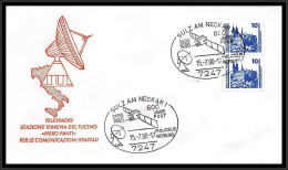 68875 Stazione Terrena Del Fucino Piero Fanti 15/7/1990 Allemagne (germany Bund) Espace Space Lettre Cover - Europa