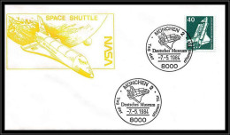 68866 Space Shuttle 7/5/1984 Museum Munchen Allemagne (germany Bund) Espace Space Lettre Cover - Europa