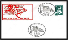 68860 Space Shuttle Spacelab 31/3/1984 Stuttgart 30 Allemagne (germany Bund) Espace Space Lettre Cover - Europa