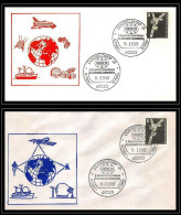 68857 Lot De 2 Enveloppes Congrès Europeen Des Telecommunications 11/2/1983 Dusseldorf Espace Space Lettre Cover - Europe