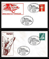 68859 Lot De 2 Enveloppes Space Shuttle Spacelab 31/3/1984 Stuttgart 30 Allemagne (germany Bund) Espace Space Lettre Cov - Europa