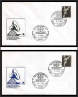 68840 Lot De 2 Enveloppes Telecommunication Online 82 11/2/1982 Dusseldorf Allemagne (germany Bund) Espace Space Lettre  - Europe