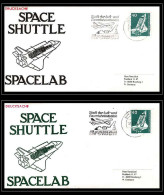 68799 Shuttle Spacelab Bremen 10/9/1978 Allemagne (germany Bund) Lot De 2 Enveloppes Espace Space Lettre Cover - Europe