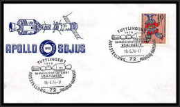 68762 Apollo Sujus Soyuz Tuttligen 19/5/1974 Usa Udssr Espace Space Allemagne Germany Bund Lettre Cover - Europa