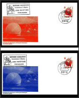 68758 Raisting 25&26/5/1973 Espace Space Allemagne Germany Bund Lettre Cover Lot De 2 Enveloppes - Europa