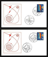 68720 Apollo 14 Start Kourou 30&31/1/1971 Koln Espace Space Allemagne Germany Bund Lettre Cover Lot De 2 Enveloppes - Europa