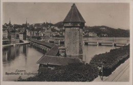 62576 - Schweiz - Luzern - Kapellbrücke Und Wasserturm - Ca. 1955 - Autres & Non Classés