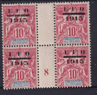 Océanie    Bloc De 4  Du  N° 38 ** Millésime 8 - Unused Stamps