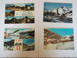 VAL-CENIS - Lanslebourg- Lanslevillard - Lot 4 CPSM  73 - Vue Générale - Ecusson-Skieurs - La Dent Parrachée - Val Cenis