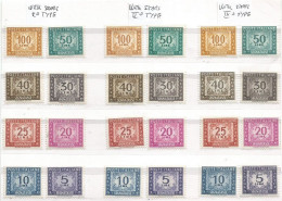 Italia Segnatasse P.Due - Cpl 8v Set WMK Stelle 1° + 2° + 4° Type In MNH ** Sets - 1946-60: Ungebraucht