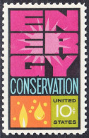 !a! USA Sc# 1547 MNH SINGLE (a3) - Energy Conservation - Ongebruikt