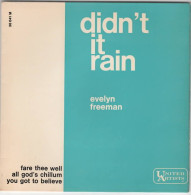 EVELYN FREEMAN   Didn't It Rain    UNITED ARTISTS  36 041 M - Otros - Canción Inglesa