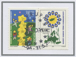 Chypre Turque - Cyprus - Zypern 2000 Y&T N°(1 à 2) - Michel N°516 à 517 (o) - EUROPA - Se Tenant - Used Stamps