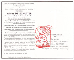 DP Alfons De Schutter ° Liezele Puurs-Sint-Amands 1892 † Londerzeel 1960 X Maria Van Den Brande // Saerens De Boeck - Images Religieuses