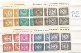 Italia Segnatasse Postage Due - Cpl 8v Set WMK Stelle 4° Type In MNH ** Blocks4 + Sheet Margin - Sammlungen