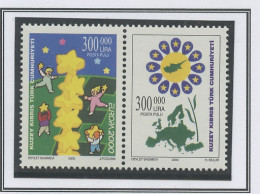 Chypre Turque - Cyprus - Zypern 2000 Y&T N°(1 à 2) - Michel N°516 à 517 *** - EUROPA - Se Tenant - Unused Stamps