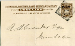 BEA 1/2 Overprinted Postal Stationery Card - Afrique Orientale Britannique