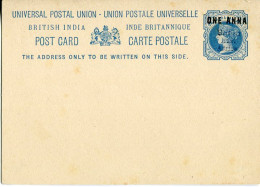 BEA Overprinted On 1a India Postal Stationery Card - Britisch-Ostafrika