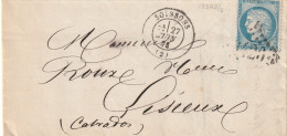 Lettre De Soissons à Lisieux LAC - 1849-1876: Classic Period