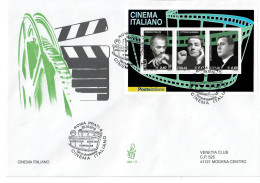 ITALIA 2010 FDC VENETIA CLUB BUSTONE N. 1621 CINEMA ITALIANO FELLINI GASSMAN SORDI - FDC