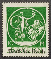 Bayern 1920  Mi137i Overprint Deutches Reich - MH - Ongebruikt - Zonder Gom - Mint