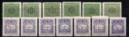 Tschechoslowakei CSSR 1954 - Portomarken Mi.Nr. 79 - 91 A - Postfrisch MNH - Siehe Beschreibung - Timbres-taxe