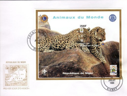 Niger 1998, Leopard, Rotary, Lions Club, Scout, BF IMPERFORATED In FDC - Niger (1960-...)