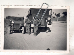 PHOTO CHAR TANK SOLDATS  JEEP ET CAMION SAVIEM - Oorlog, Militair