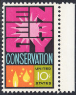 !a! USA Sc# 1547 MNH SINGLE W/ Right Margin (a2) - Energy Conservation - Unused Stamps