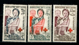 V - LAOS - Année 1953 :  N° Y&T 25/27 (Croix-Rouge) -  Neuf Avec Charnière * - Laos