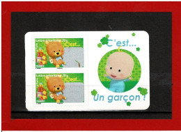 FRANCE - 2008-  ADHESIFS** -  N°164 Ou N°4185  - 2 TIMBRES - C'EST UN GARCON  - Y & T - COTE 6.00 € - Unused Stamps