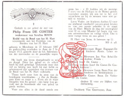 DP Philip Frans De Coster ° Merchtem 1887 † Asse 1963 X Serafina Boon // Espagnet Van Schel Van Der Weerden De Velder - Devotion Images